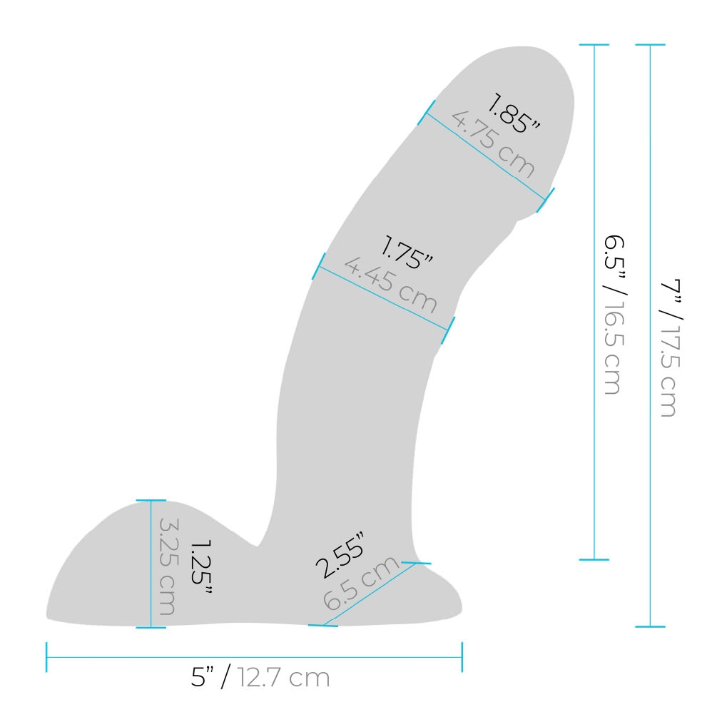 pegasus 6.5” realistic silicone vibrating pegging dildo set with balls