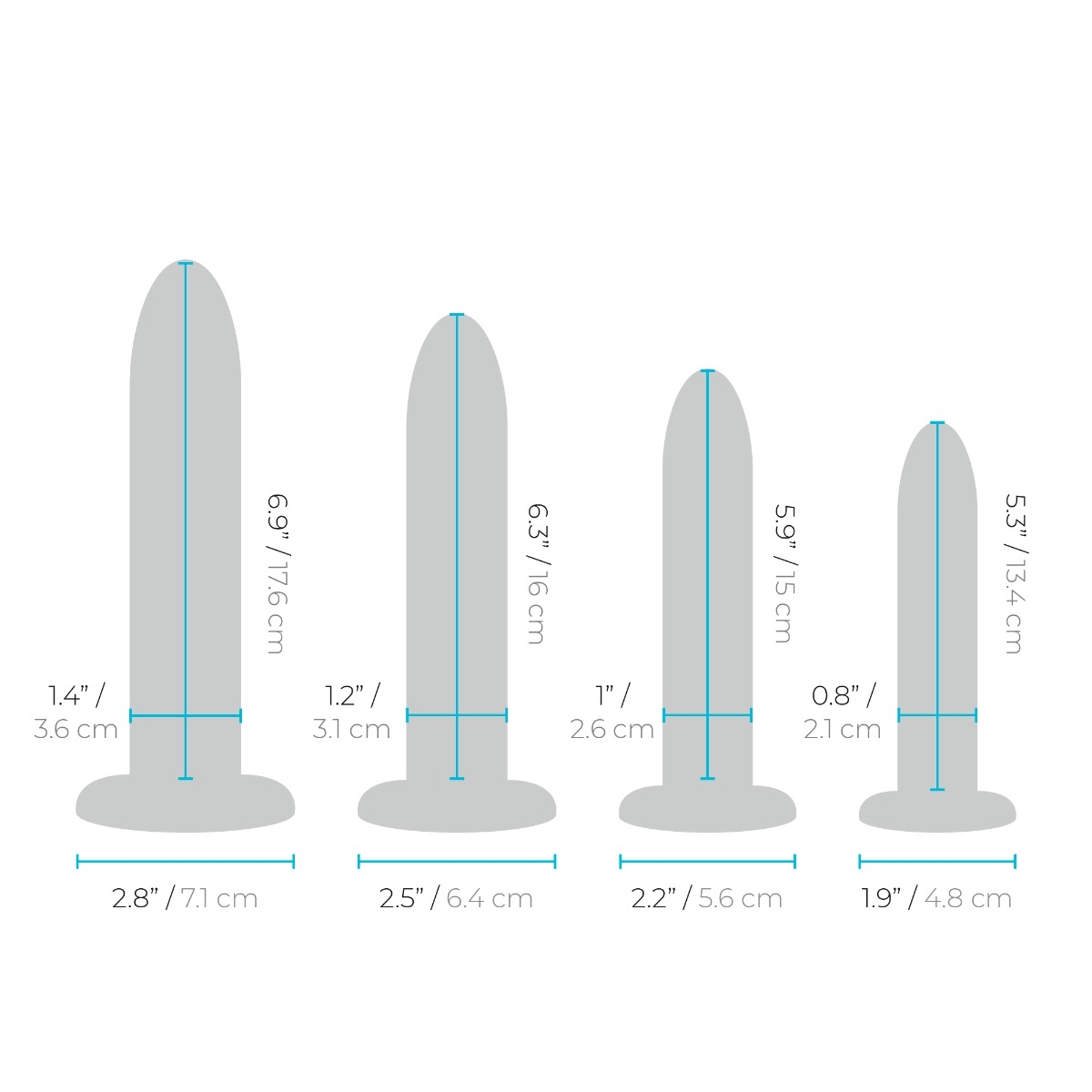 silicone anal training dilator set