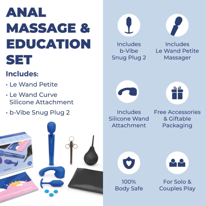 Anal Massage & Education Set: The Best Anal Kit by b-Vibe x Le Wand