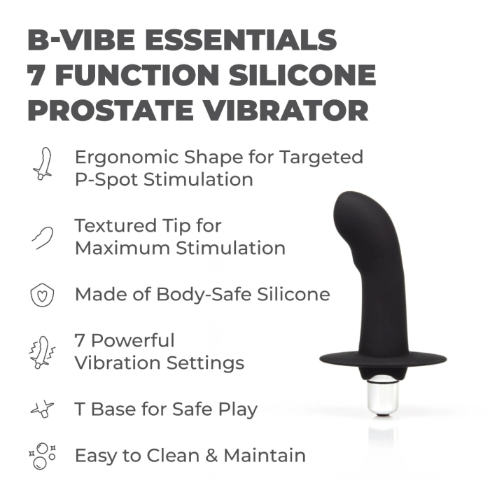 b-Vibe Silicone Prostate Vibrator: Bullet with Prostate Plug Sleeve!