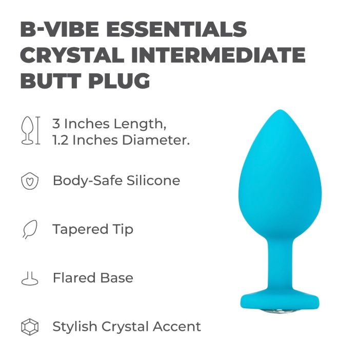 Crystal Butt Plug - Silicone Anal Toys | b-Vibe