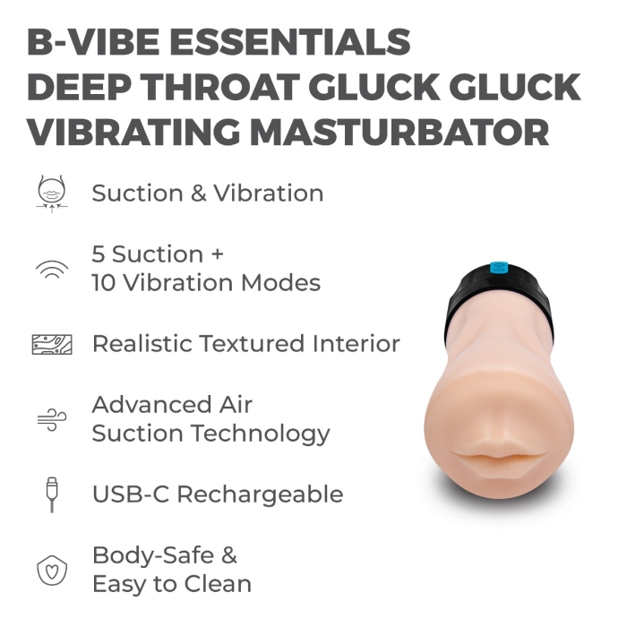 Deep Throat Gawk Gawk Vibrating Masturbator | b-Vibe Deep Throat Gawk Gawk Vibrating Masturbator | b-Vibe