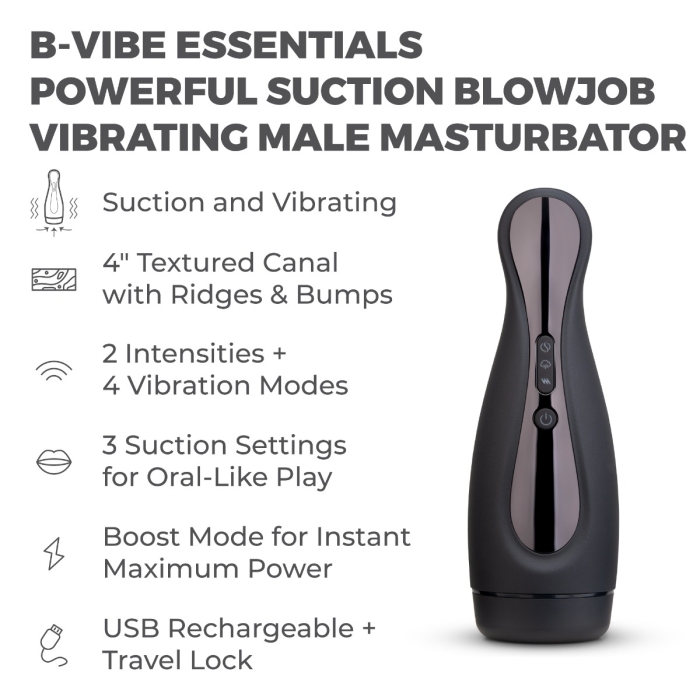 Powerful Suction Blowjob Vibrating Male Masturbator
