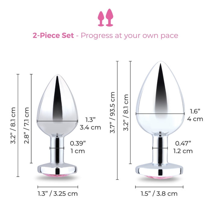 mann sexuell befriedigen Jewel Heart Metal Butt Plug Training Set (NEW)