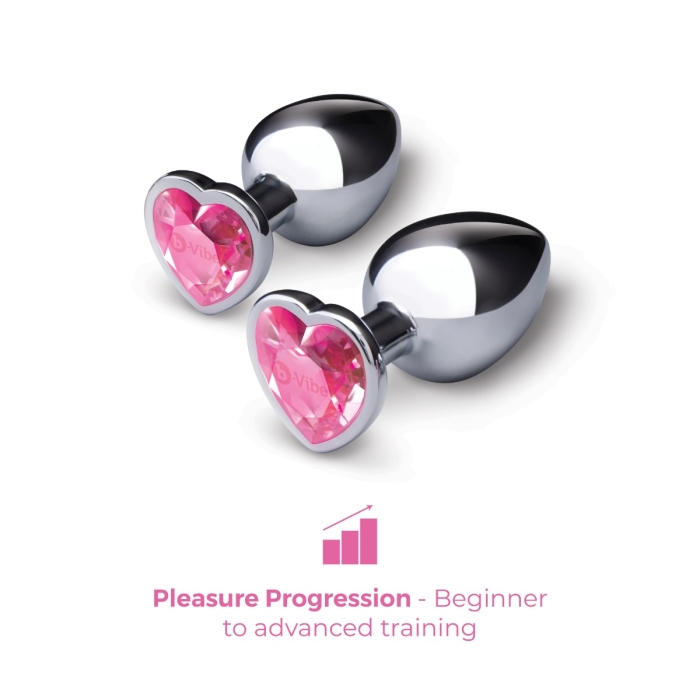anal plug trainer set Jewel Heart Metal Butt Plug Training Set (NEW)