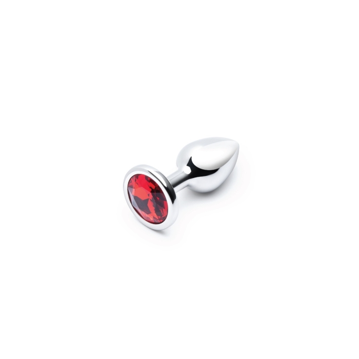 b-Vibe Stainless Steel Jewel Butt Plug Red Small 145g