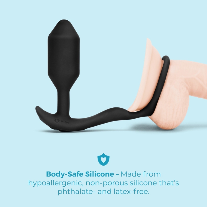 b-Vibe Vibrating Snug & Tug: Weighted Butt Plug & Penis Ring (NEW) b-Vibe Vibrating Snug & Tug: Weighted Butt Plug & Penis Ring (NEW)