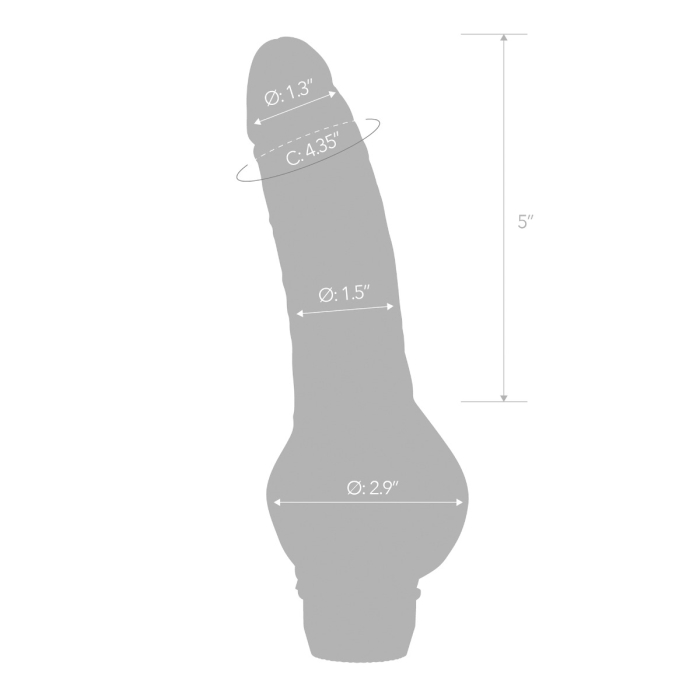 5 Inch Vibrating Anal Dildo - Blue Line