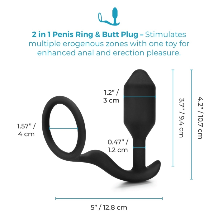 Snug & Tug: The Best Penis Ring and Butt Plug Duo (NEW) | b-Vibe
