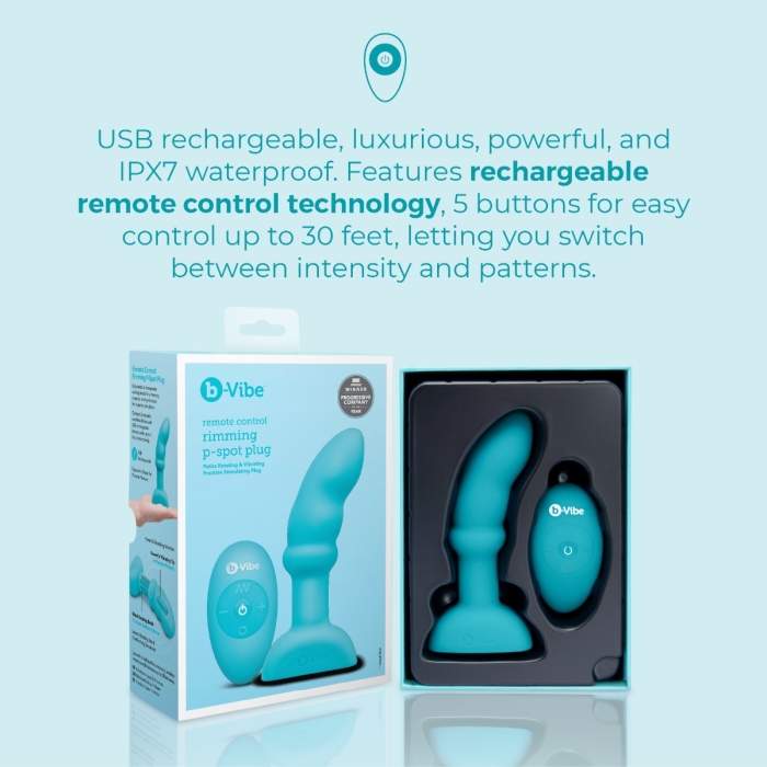 b-Vibe Remote Control Rimming P-Spot Plug (NEW 2026)