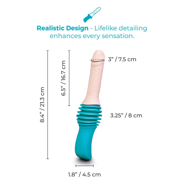 flickering tongue vibrator Master Series 8X Auto Pounder Vibrating & Thrusting Dildo – Adam's Toy Box main image 1