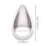 b-Vibe 2 Inch Stainless Steel Cupping Balls Cock Ring Large