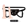 Lux Fetish 3 Piece Strap-On Pegging Trainer Set with Vibrating Dildo 