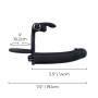 6 Inch Realistic Vibrating Rabbit Double Penetration Strap-On Cock Ring