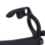 6 Inch Realistic Vibrating Rabbit Double Penetration Strap-On Cock Ring