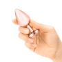 B-Vibe Rose Gold Anal Plug With Clear Heart Stone