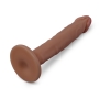6 Inch Slim Anal Dildo Flesh Brown
