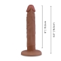 6 Inch Slim Anal Dildo Flesh Brown