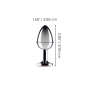 b-Vibe Stainless Steel Jewel Butt Plug Red Large 410g