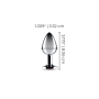 b-Vibe Stainless Steel Jewel Butt Plug Red Medium 265g