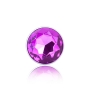 B-Vibe Thick Silver Anal Plug With Purple Stone