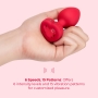 b-Vibe Vibrating Ultra Powerful Heart Shaped Remote Control Jewel Plug Scarlet Red