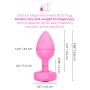 b-Vibe Vibrating Ultra Powerful Heart Shaped Remote Control Jewel Plug Pink Topaz