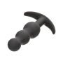  Boundless Vibrating Beaded Plug Rechargeable Silicone Anal Plug Black
