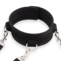 Lux Fetish Collar & Leash Set with Removable Cuffs & Satin Blindfold
