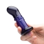 Glas Toy Four Inch Rechargeable Remote-Controlled Vibrating Dotted Butt Plug