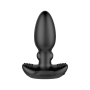 Nexus Beat Thumping Rechargeable Silicone Butt Plug with Remote Control Black