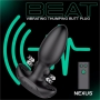 Nexus Beat Thumping Rechargeable Silicone Butt Plug with Remote Control Black