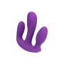 Together Vibes Blended Pleasure Remote Controlled Triple-Pronged Vibrator Purple