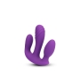 Together Vibes Blended Pleasure Remote Controlled Triple-Pronged Vibrator Purple