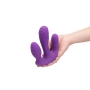 Together Vibes Blended Pleasure Remote Controlled Triple-Pronged Vibrator Purple