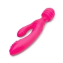 Together Vibes Tri-Delight Dual-Ended Triple Stim Wand & Rabbit Vibrator Pink