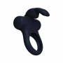 VeDO Frisky Bunny Rechargeable Silicone Vibrating Cock Ring Black