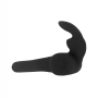 VeDO Frisky Bunny Rechargeable Silicone Vibrating Cock Ring Black