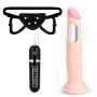 Lux Fetish Vibrating Strap-On & 7½” Dildo Set