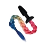 WhipSmart 3.75 Inch Furry Tales Rainbow Tail Silicone Butt Plug