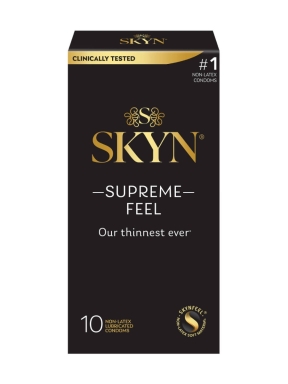 SKYN Supreme Feel 10 Count Non-Latex Lubricated Condoms