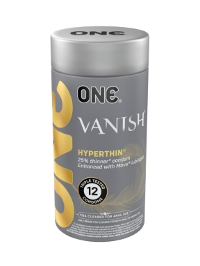 ONE Vanish Hyperthin 12 Count Lubricated Latex Condoms