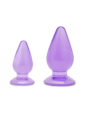 2 piece dual bulbous butt plug set