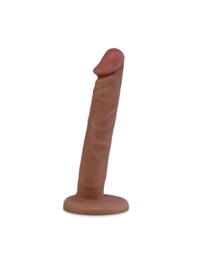 6 PVC Inch Slim Anal Dildo - Flesh Brown