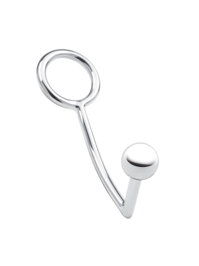 stainless steel anal hook & cock ring (45mm)