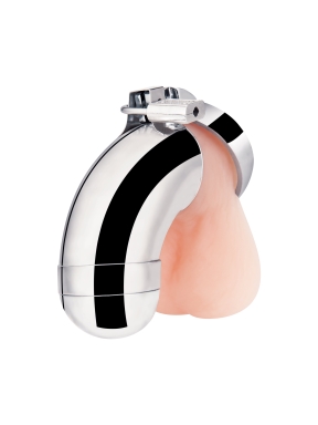 total submission stainless steel cock cage