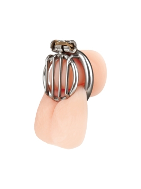 Stainless Steel Inverted Micro Jail Time Chastity Cage