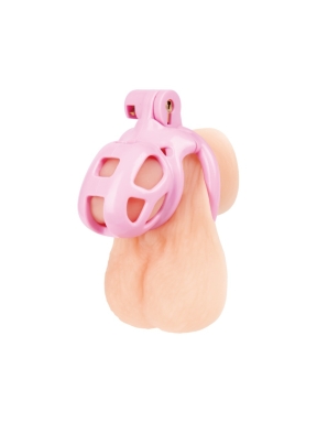 Small Pink Humiliation Acrylic Prisoner Cock Cage