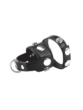 Cock Ring With 1 Inch Ball Stretcher And Optional Weight Ring
