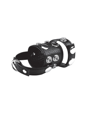 Cock Ring With 1.5 Inch Ball Stretcher And Optional Weight Ring
